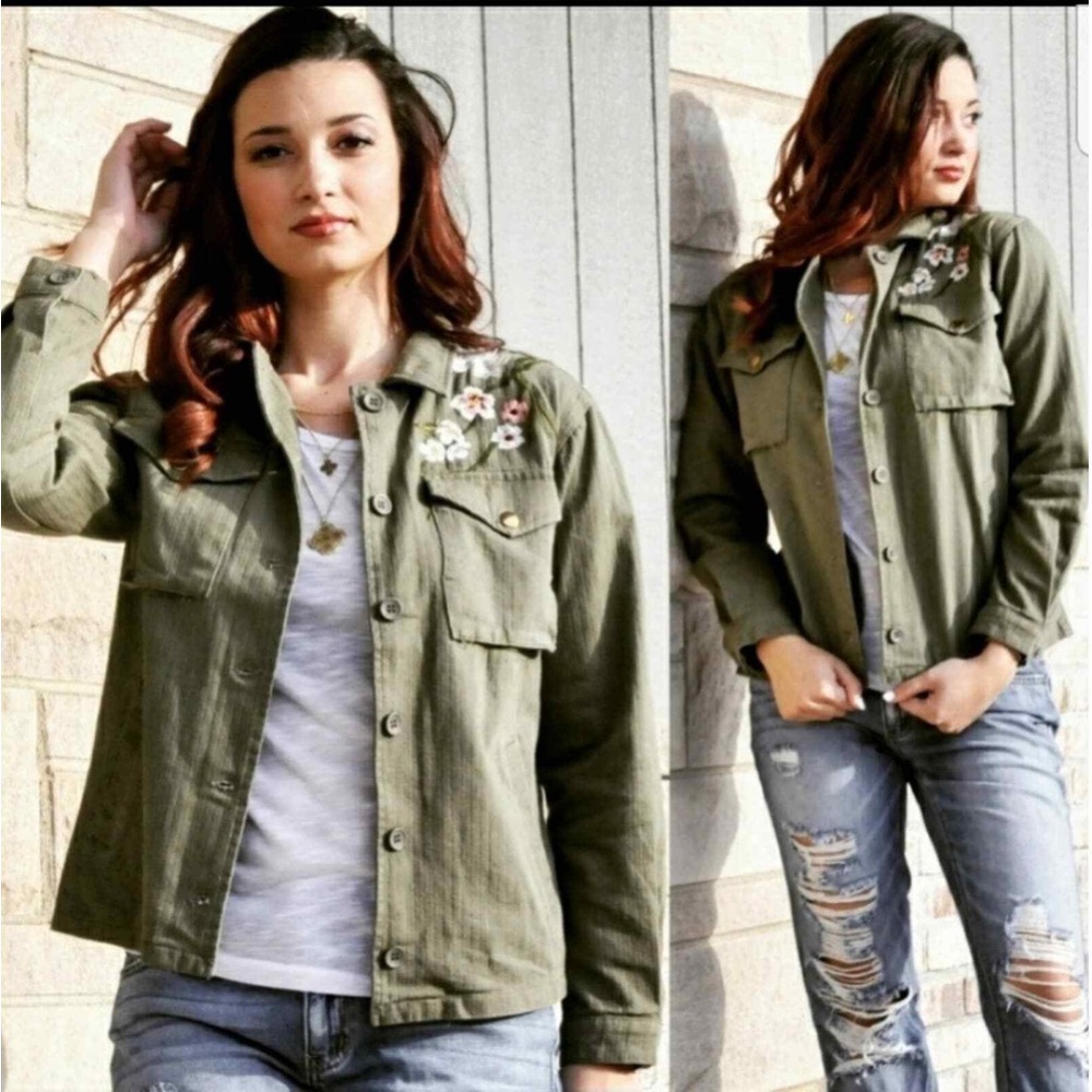 RolyPoly Embroidered Green Jacket